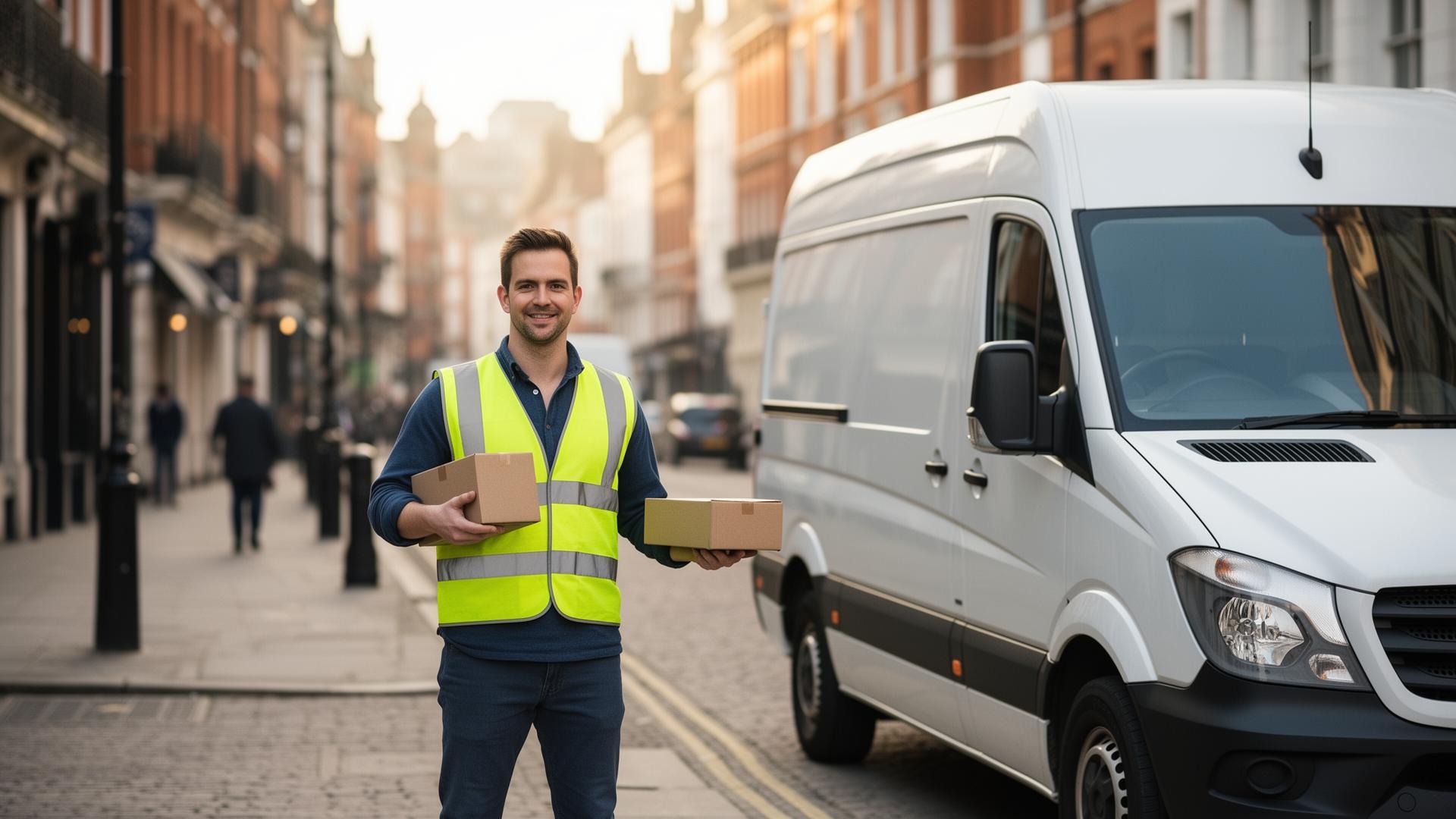 UK self-employed courier with delivery van
